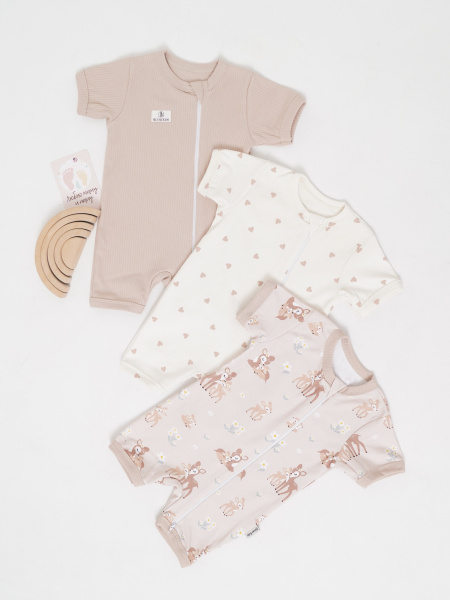 Песочники на молнии 3 штуки «Silver kids» (74, Лесная сказка)